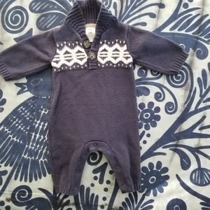 Knit newborn sweater one piece outfit!